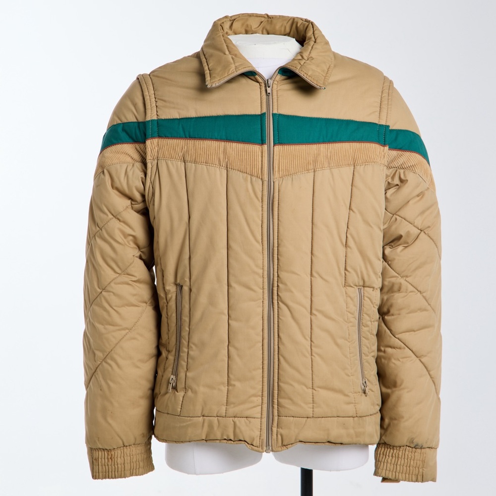 Vintage Insulated Coat Vest (zip off sleeves) L